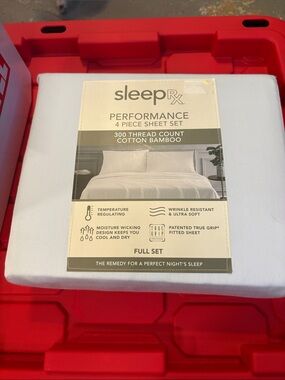 Performance 4-Piece Sheet Set — White Cotton Bamboo